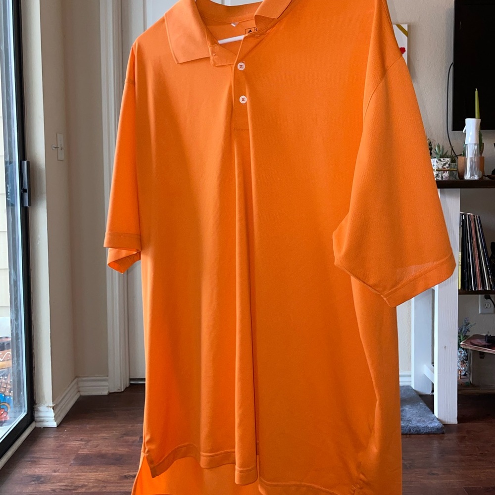 2XL Orange Adidas Golf Polo